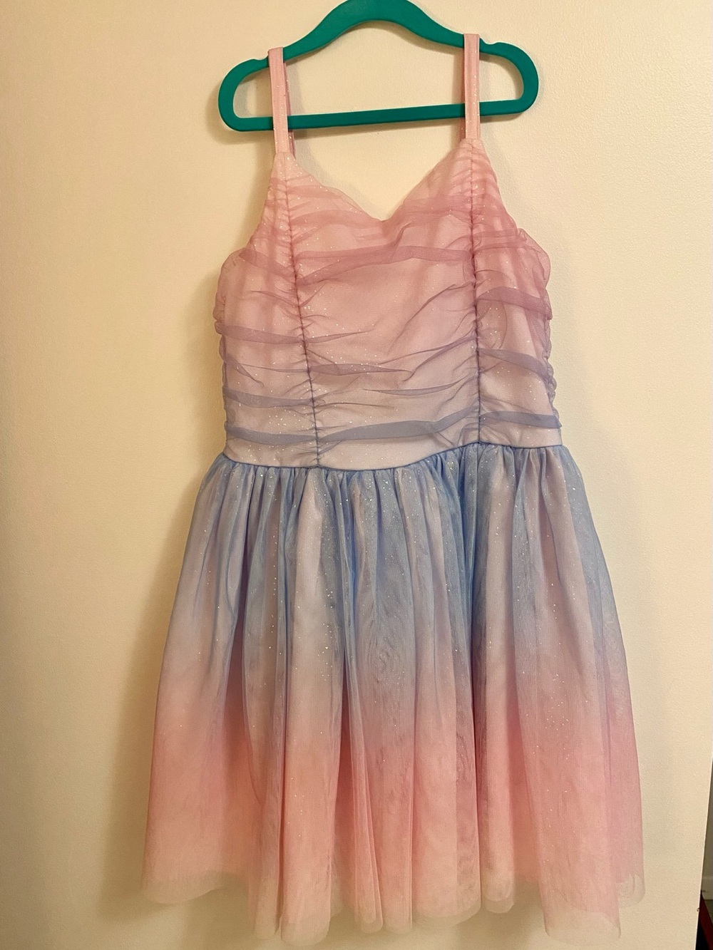 Cat & Jack Pink and Blue Ombre Glitter Tulle Dress